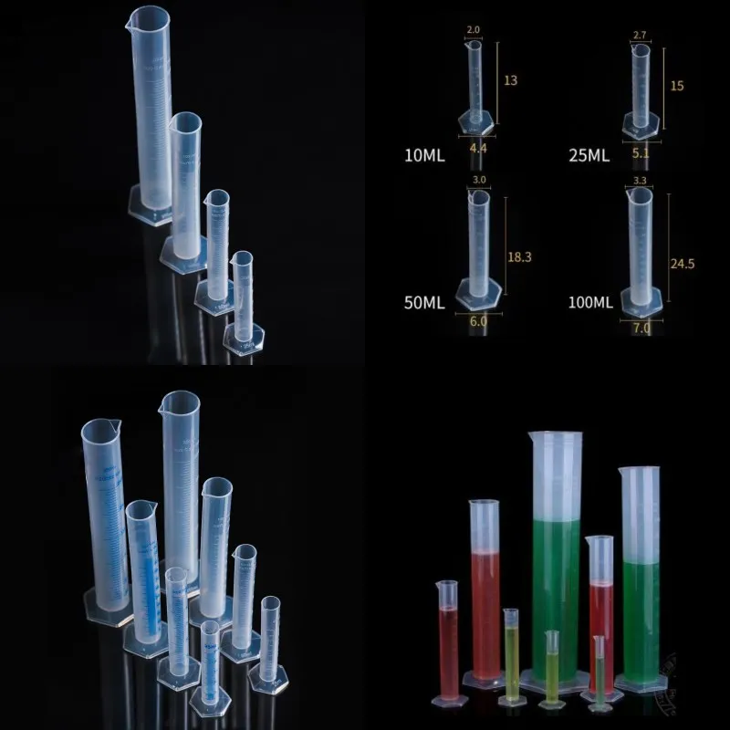 Wholesale Lab Supplies Plastic Measure Cylinders Graduated Cylinder Set