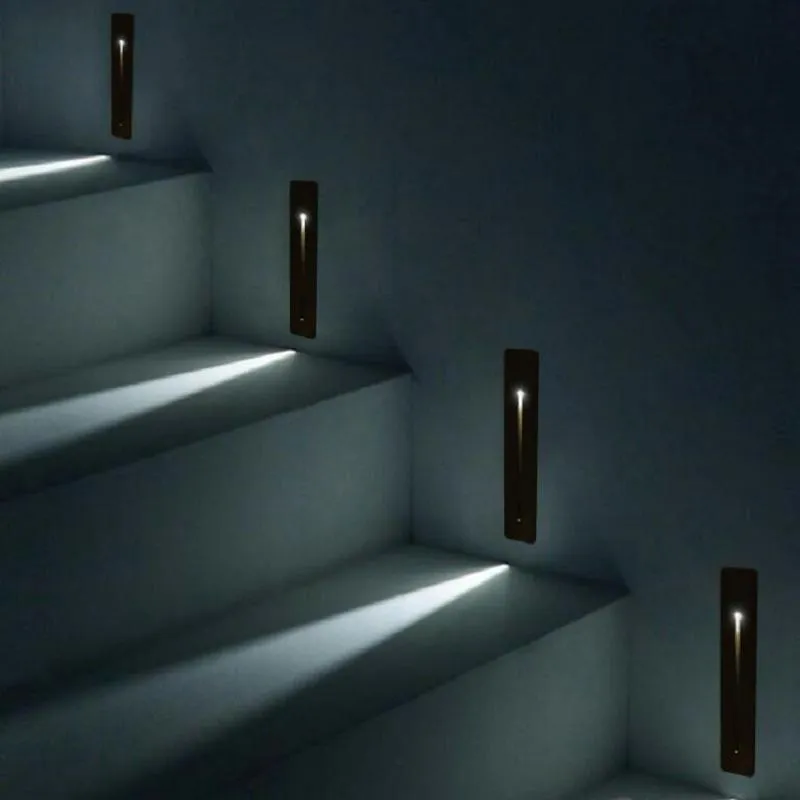 Recessed Indoor waterproof LED Stair Light Rectangle AC100-240V Indoor led wall Sconce lighting Stairs Step stairway Hallway staircase lamp