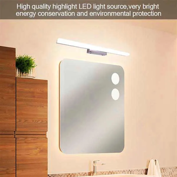 Nuovo design 7W 40CM Lampada nuova e intelligente Barra luminosa da bagno Argento Luce bianca ad alta luminosità Luci Materiale di alta qualità Illuminazione