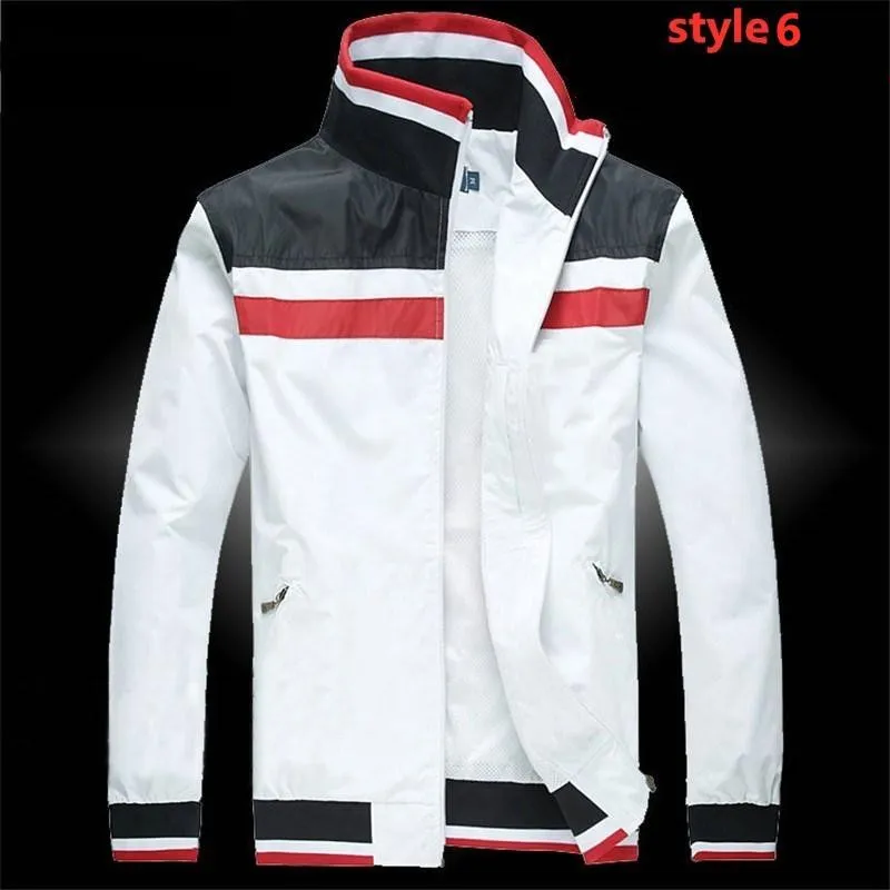 USA Polo Giacca da uomo antivento bianca rossa giacca sottile impermeabile Collo alla coreana Giacca casual giovanile Uniforme da baseball da uomo e divisa da golf