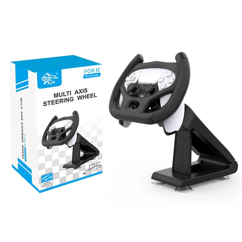 Wireless PS5 Racing Car Game Steering Wheel Clamp Holder With Joysticks