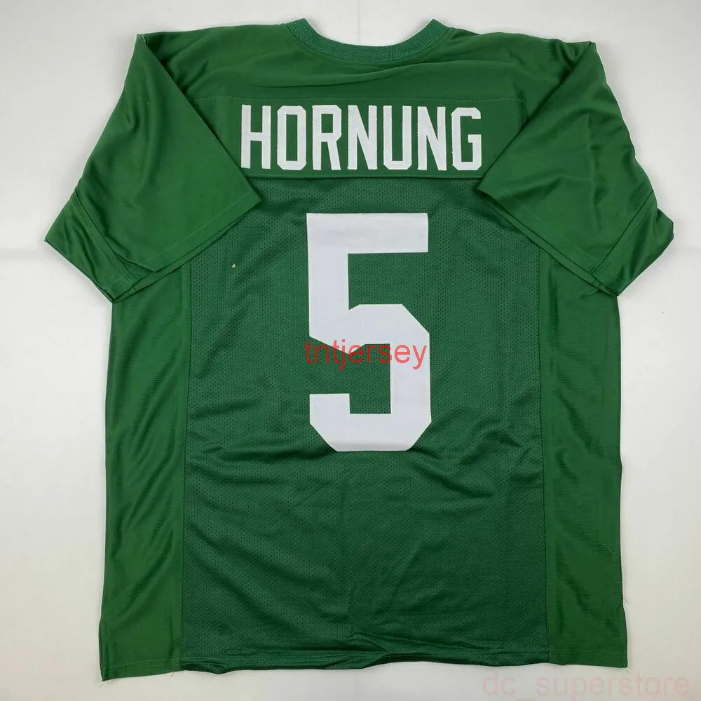 Anpassad ny Paul Hornung Green College Custom Stitched Football Jersey Lägg till valfritt namnnummer
