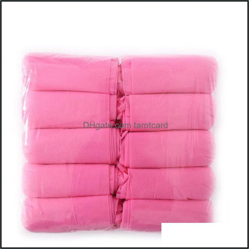 100pcs/lot Shoe Covers Disposable Shoe & Boot Covers Household Non-woven Fabric Boot Non-slip Odor-proof Galosh Wet Disposable Covers