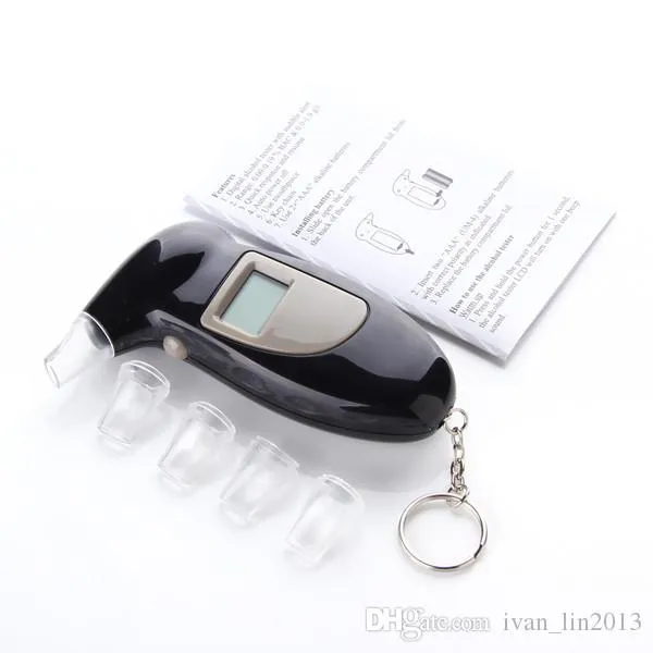 New Car Police Handheld Alcohol Tester Digitale Alcool Breath Tester Etilometro Analizzatore LCD Rivelatore Backligh286Z