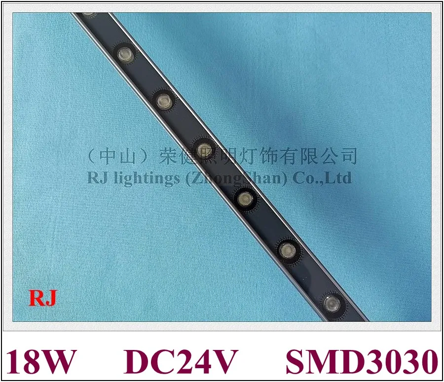 LED 벽 세탁기 광고 가벼운 홍수 램프 장식 DC24V 입력 알루미늄 SMD3030 18 LED 18W 1800LM IP65 방수 1000mm*30mm*20mm