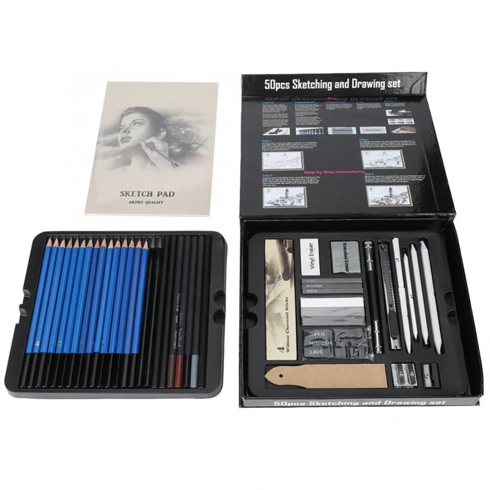 Professional Drawing Sketching Pencil Set - 12 Pack Art Drawing Sketch  Pencils, | eBay