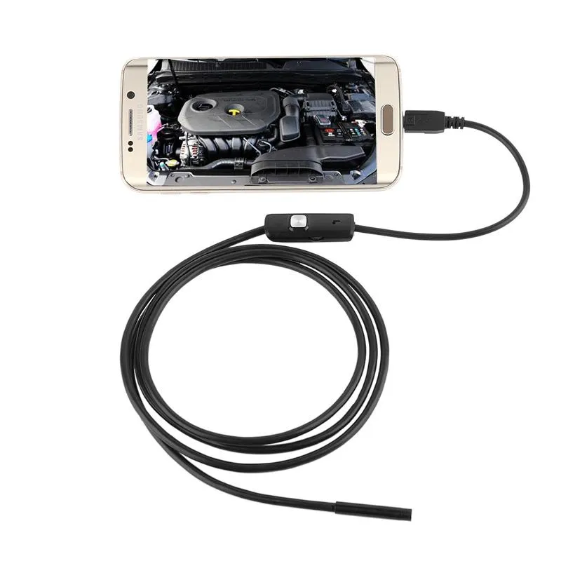 1M 2M 3.5M内視鏡ボアスコープUSB Android検査カメラ6 LED 7mmレンズ720p防水車のエンドスコピオチューブミニ