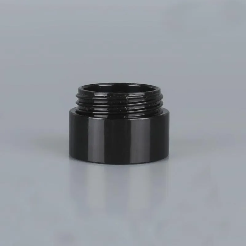 Black Empty 5 Gram 5ML Plastic Pot Jars Cosmetic Sample Empty Container Screw Cap Lid, for Make Up Eye Shadow Nails Powder LX4008
