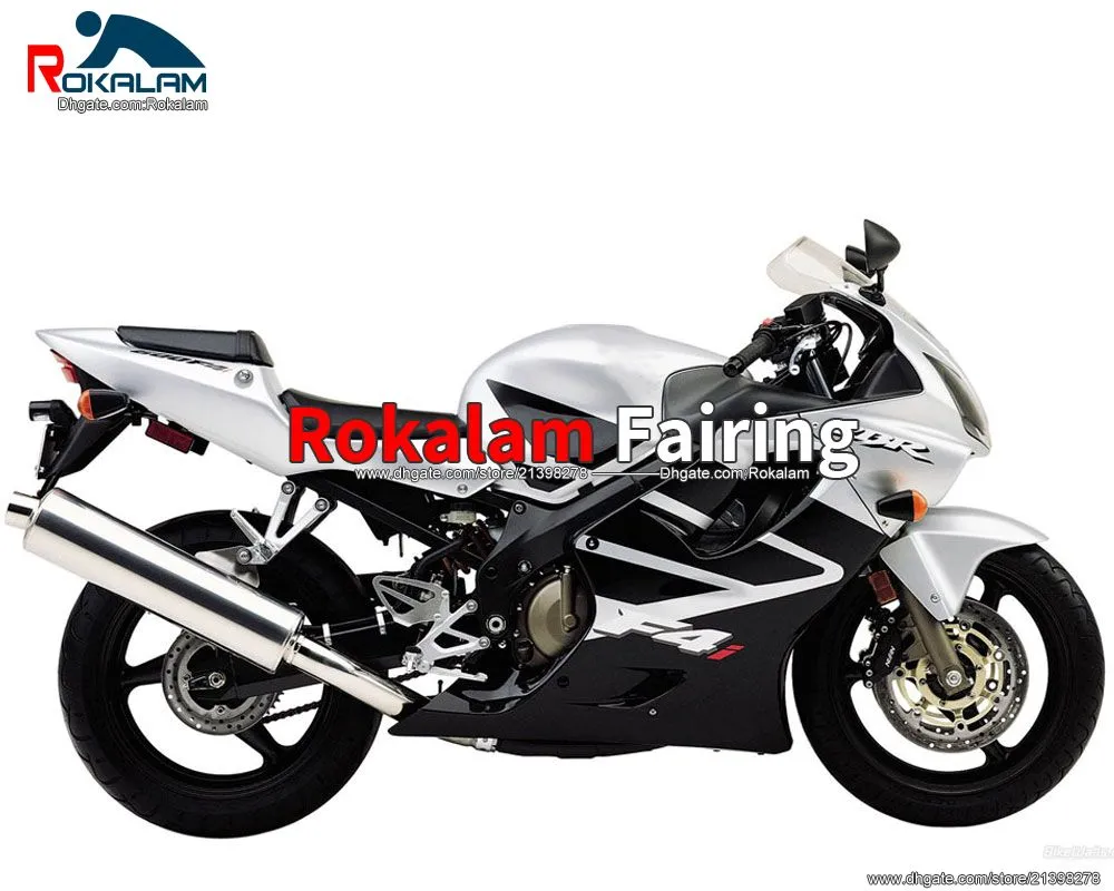 Motorcykel karosseri 2001 2002 2003 för Honda F4I CBR600 Full White CBR600F4I CBR 600 600F4I ABS Fairings Kit (formsprutning)