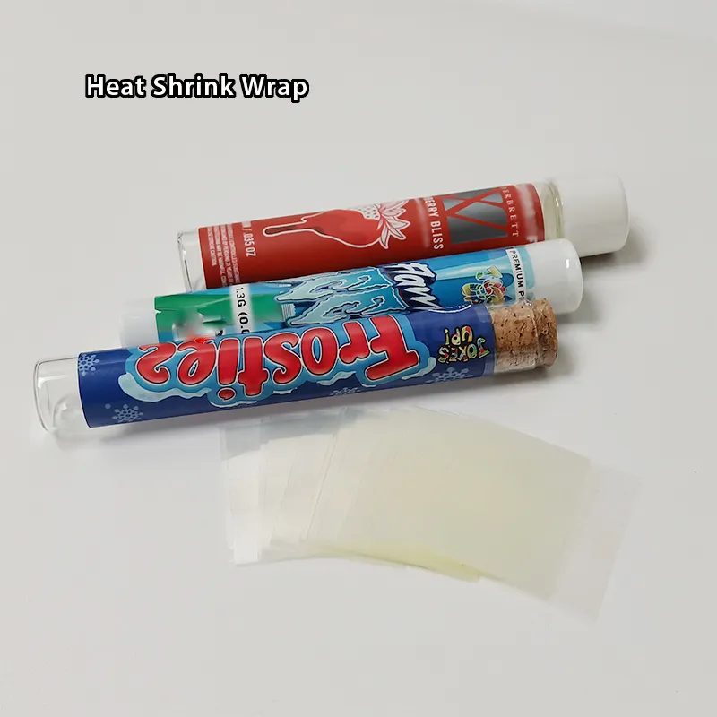 Clear Plastic PVC Heat Shrink Wrap Band Film Sleeve For Bottle Lukt Proof Pre Roll Rube Packaging Film