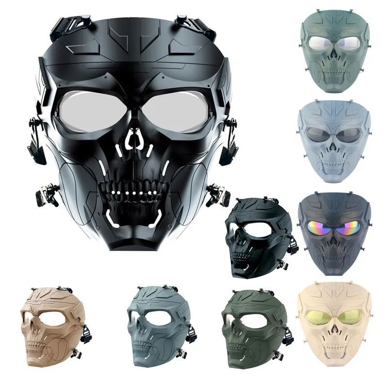 Utomhus paintball skjuter skräckskalle mask ansiktsskyddsutrustning taktisk halloween cosplay no03-321