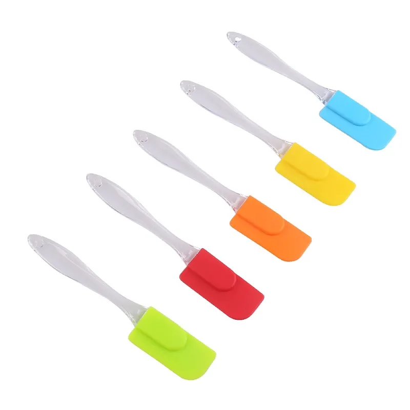 Silicone Spatel Baking Scraper Cream Smör Spatel Matlagning Kakor Borstar Kök Utensil Pastry Tool 5Colors WB3440