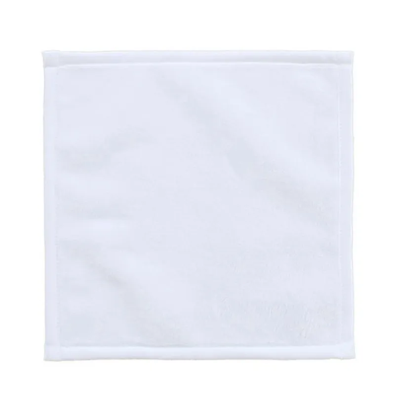 Asciugamani bianchi per sublimazione Asciugamano quadrato bianco Asciugamano in cotone poliestere Fazzoletto per il viso riutilizzabile 30 * 30 cm Nuovo stile YG931