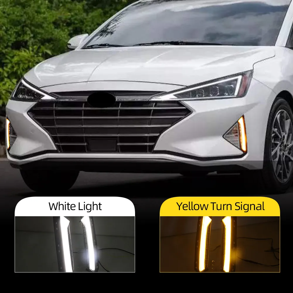 LED DRL Fog Lamp For Hyundai Elantra 2019 2020 DRL Daytime Running