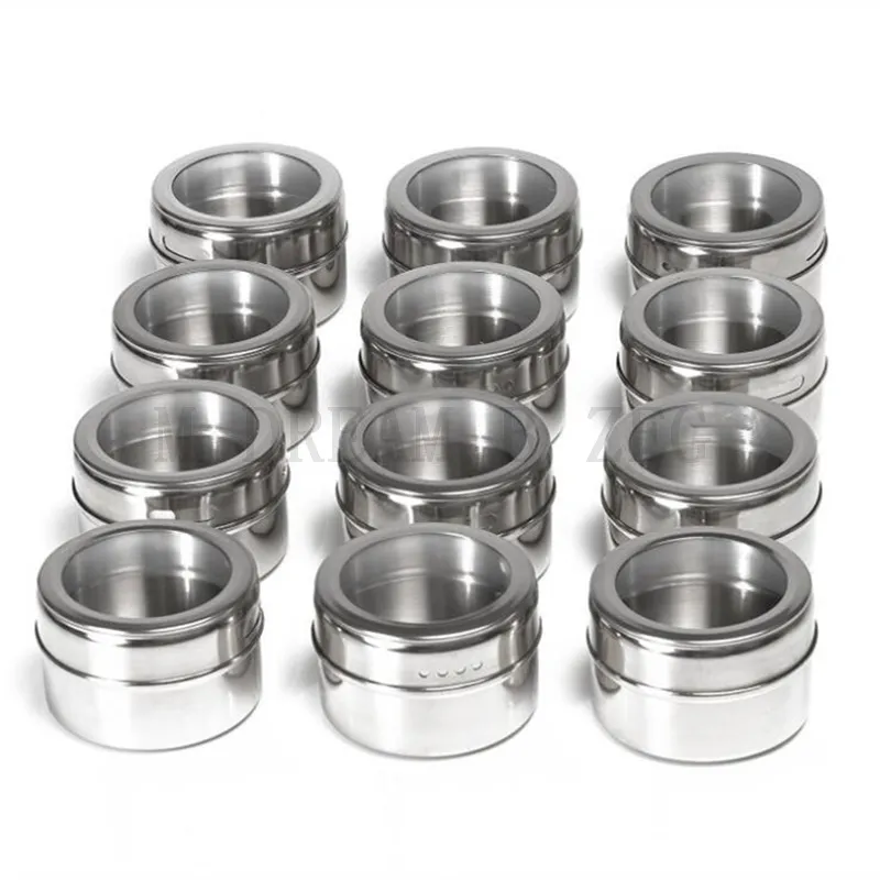 Lagring Kryddor Bottle Spice Jars Container Pepper Salt Kök Essential Outdoors Grill Portable Stainless Steel Tank Köksredskap