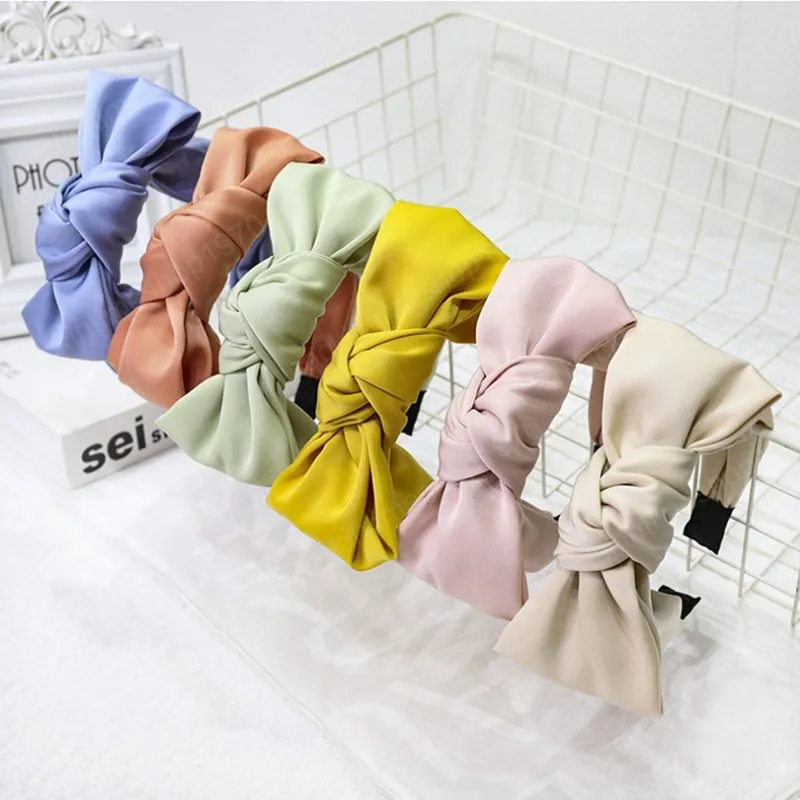 New Fashion Bow Knot Headband Fro Women Fresh Summer Hairband Elegant Hair Accessories For Adult Turban Wholesale