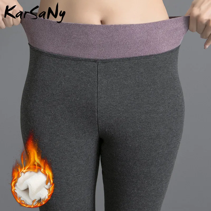 KarSaNy Plus Size Black Fleece Thick Leggings For Winter With Thick Velvet  Legins For Women Warm Winter Pants For Workout LJ201104 From Jiao02, $22.03