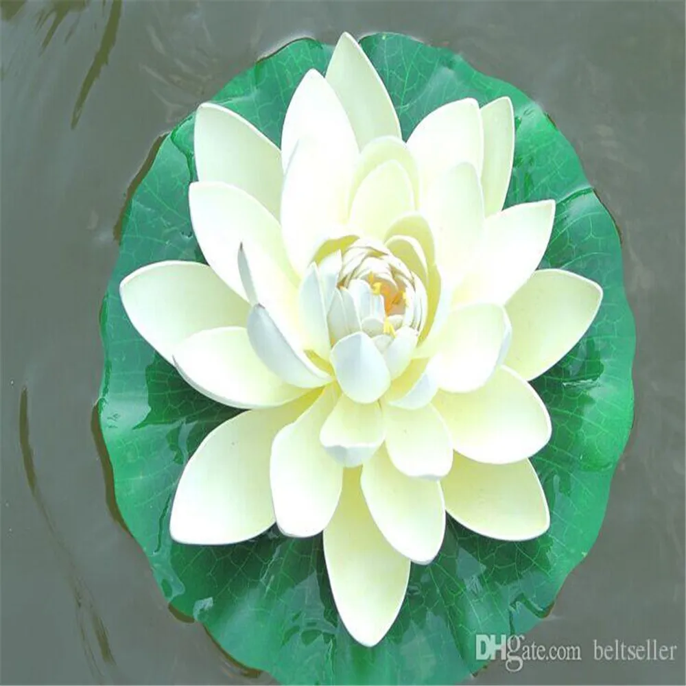 Fleur de Lotus artificielle flottante de 10 CM de diamètre, fleurs d'eau pour ornement de noël, fournitures de décoration pour fête de mariage