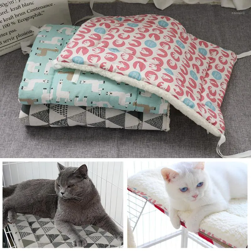 Köpek Kedi Battaniye Yatak Kalınlaşmak Pet Kedi Yavru Yatak Mat Yumuşak Polar Kış Yatak Yastık Küçük Orta Köpekler için Kediler Pet Malzemeleri1