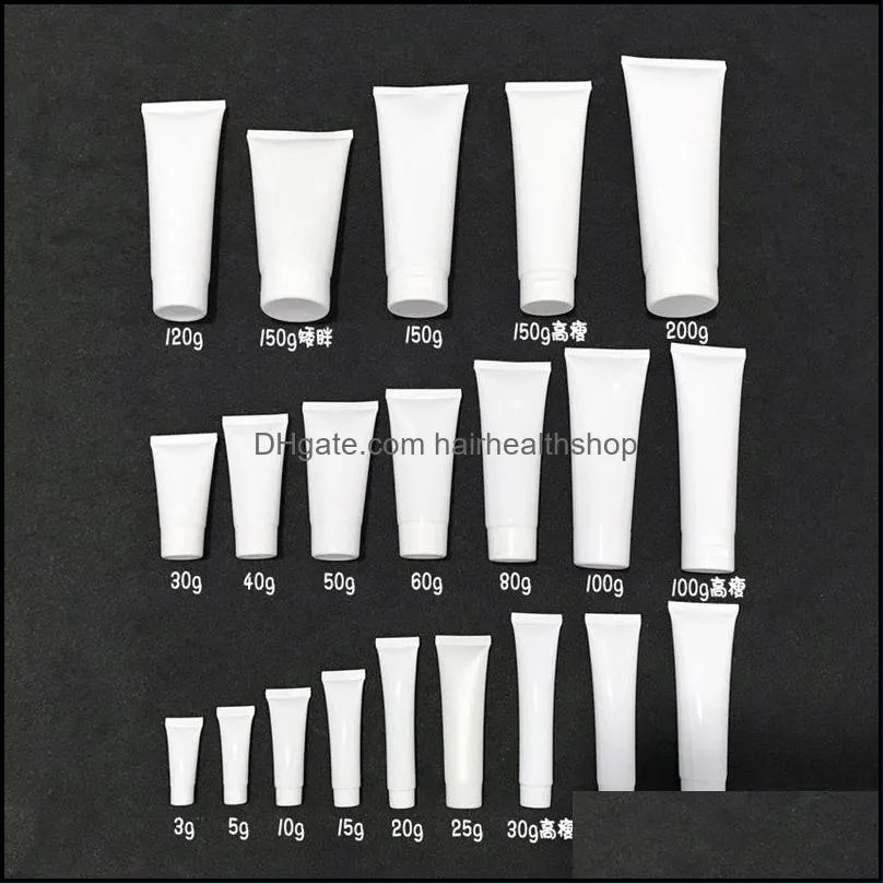 Empty Mini Soft Cosmetic Hand Cream Tube White Hoses Squeeze Bottles Plastic Container Fast F1941 Drop Delivery 2021 Per Bottle Fragrance