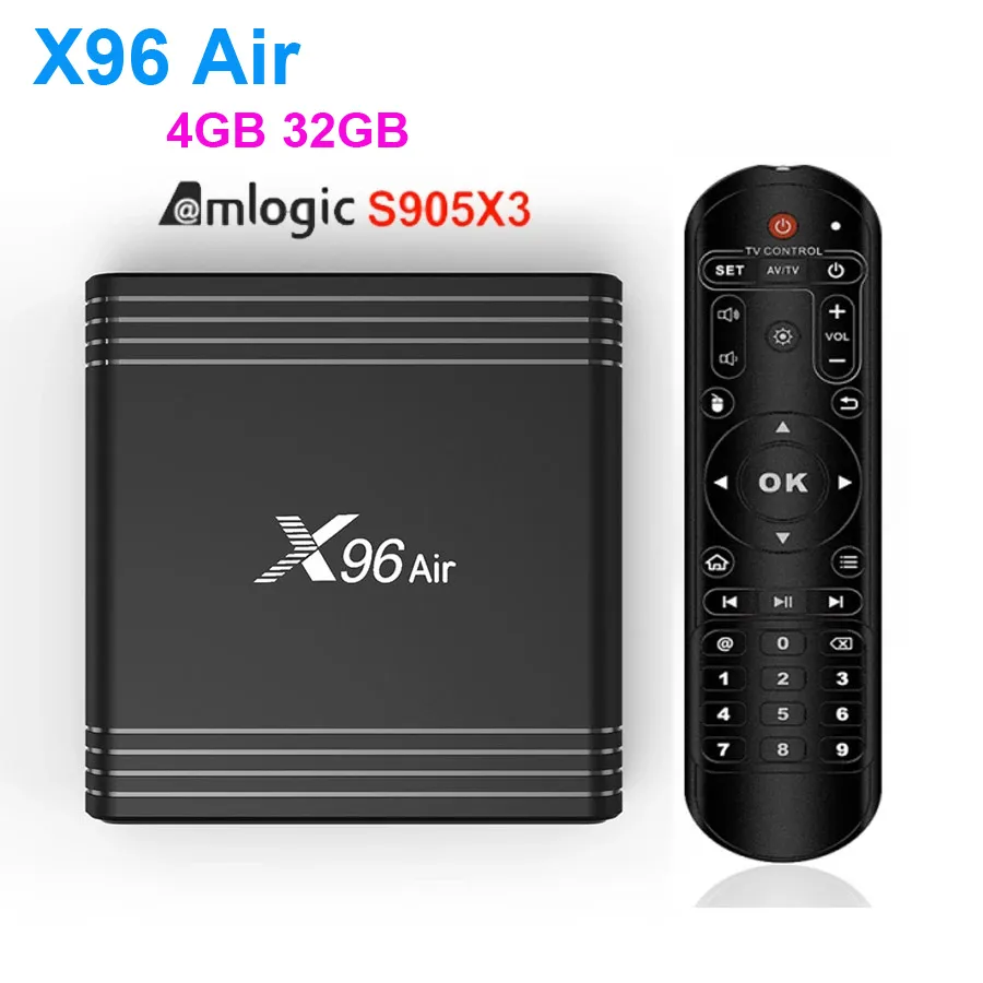 X96 AIR AMLOGIC S905X3 ANDROID 9.0スマートテレビボックス4GB 32GBデュアル2.4G+5.0G WIFI対X96 MINI TX3 TX6