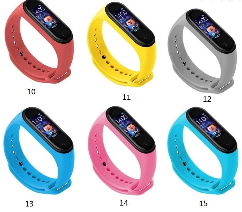 For Xiaomi Mi Band 3 4 Replacement Silicone Wrist Sport Wristband Women Men Smart Watches Replacement Bracelet Smart Accessorie