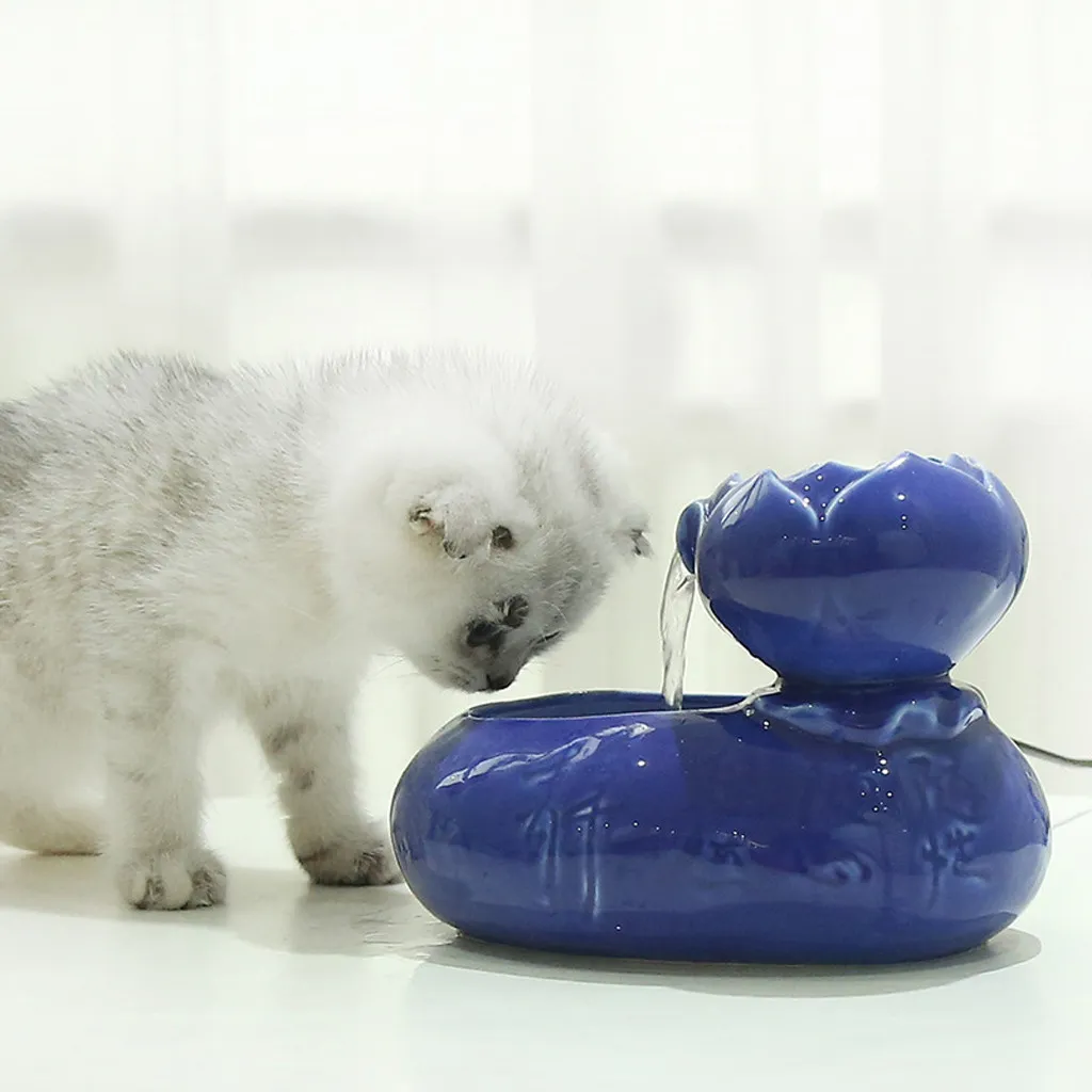 Distributeur de fontaine à boire pour chat de compagnie fontaine d'eau électrique fontaine d'eau pour chat chien abreuvoir pour animaux de compagnie bol fournitures d'eau d'alimentation # R20 20240N