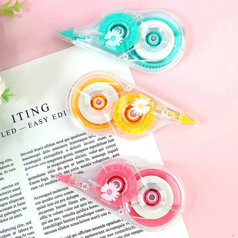 1pc Colorful Push Correction Tape Pen With Replaceable Core, Large Capacity Student Stationery, Random Color | SHEIN - View #7