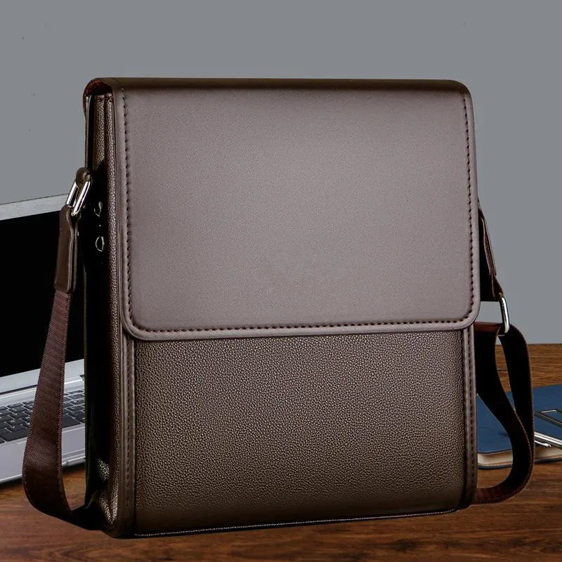 Fashion Designer Luxury Simple Fashion Business Men Briefcase Bag Leather Laptop Bag Casual Man Bag Shoulder bags