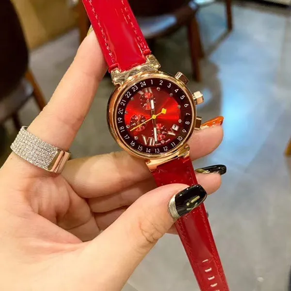 fashion women watches top brand 32mm diamond dial wristwatches leather strap quartz watch for ladies best Valentine Gift orologio di lusso