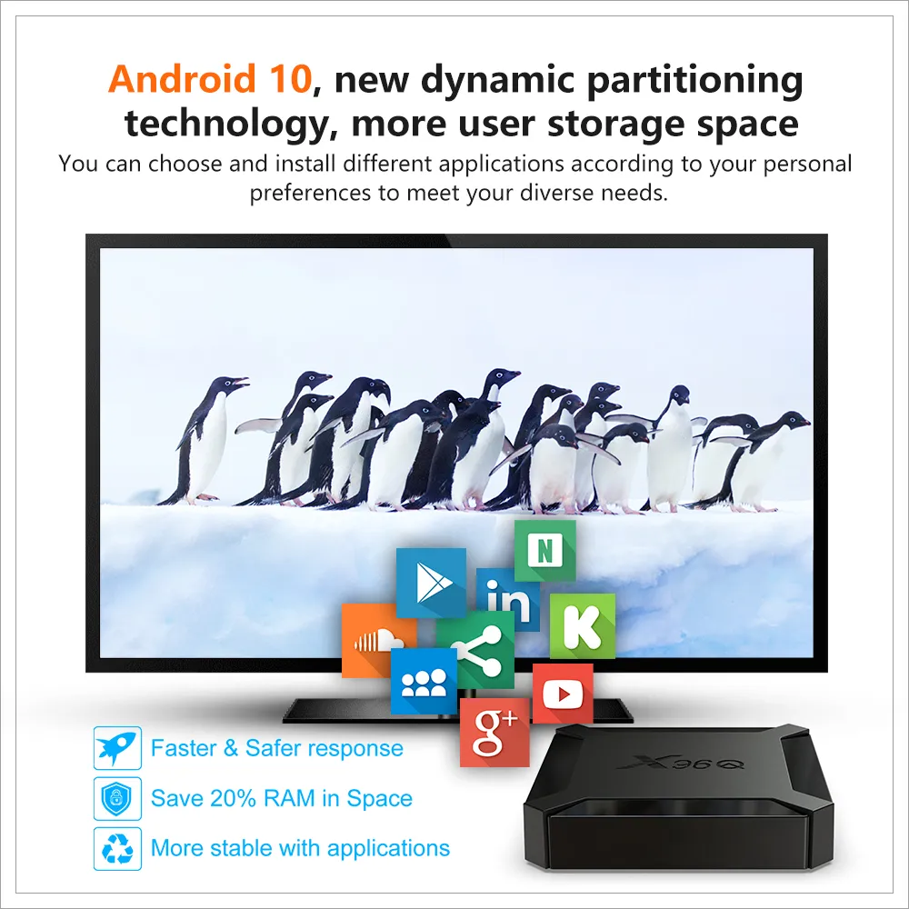 X96 Mini H 313 2g 16g Android 10.0 4k Quad Core Smart TV Box WiFi Mini PC