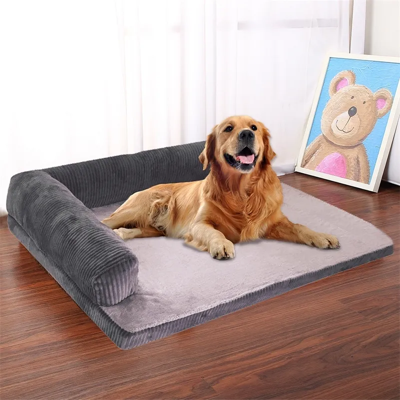 سرير كلب ناعم القط الكلب أريكة سرير كبير الكلب بيت الكلب وسادة حصيرة جرو الألمانية الراعي l على شكل الأريكة للكلاب الصغيرة الكبيرة 201130
