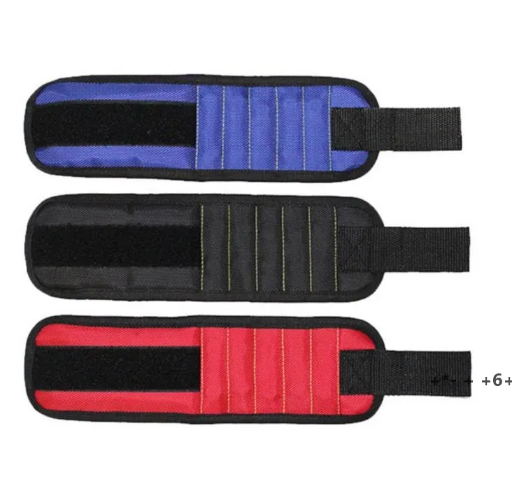 Outras ferramentas de mão ferramentas pulseira magnética bolso-ferramenta bolsa bolsa parafusos suporte segurando ferramenta braceletes magnéticos fortes chuck rrb13493