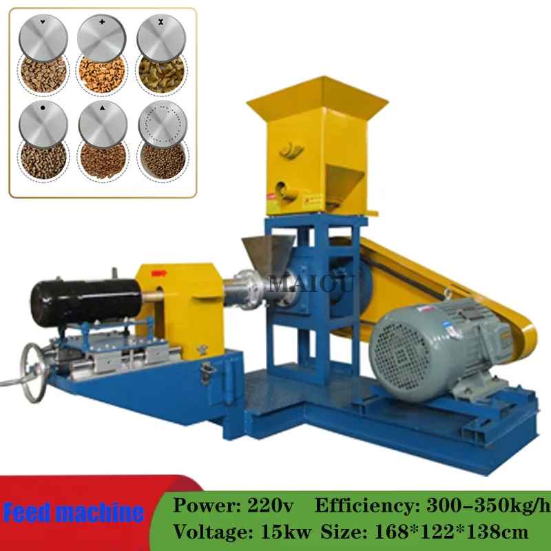 2020 ex-factory price 1000KG 1500KG pet feed extruder floating fish feed extruder corn extruder snack machine sea shipping