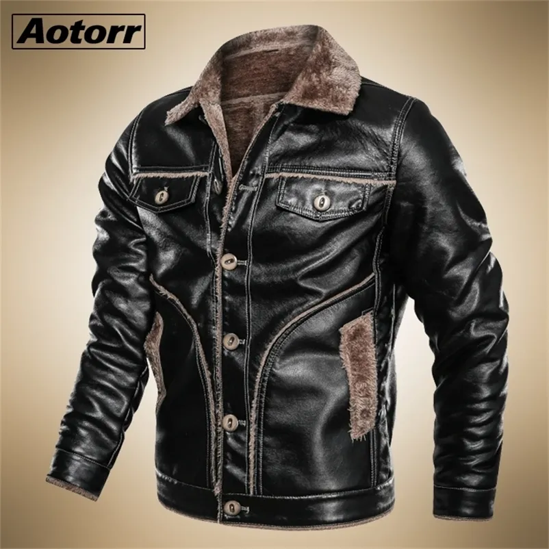 New Mens Faux Leather Designer Fashion PU Fur Bomber Jacket Men Casual Winter Coats Pull Homme Dropshipping Top 4XL 201215