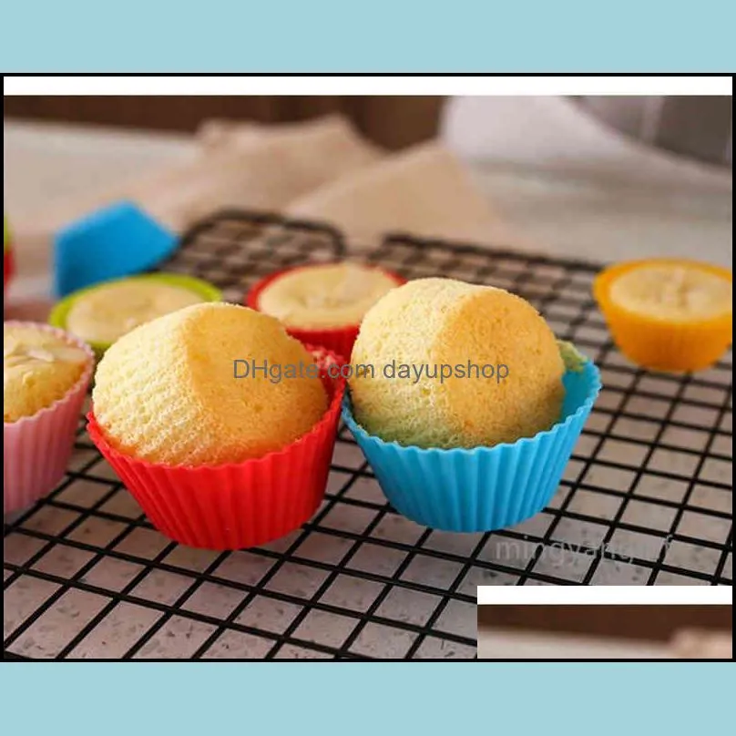 Moulds Mini Muffin Pan - Reusable Silicone Cupcake Molds Small Baking Cups Truffle Cake Nonstick 5 Colors MY-inf469