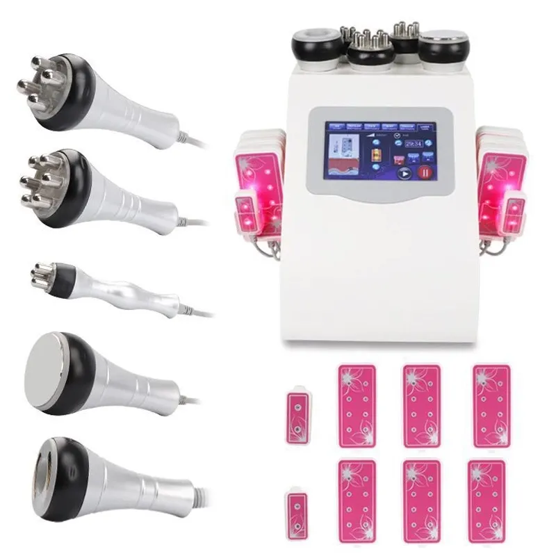 Новейшая подушка 40K Ультразвуковая кавитационная машина 8 Pads Lyposuction lllt lipo laser RF вакуумный салон уход за кожей Домашний косметическое оборудование