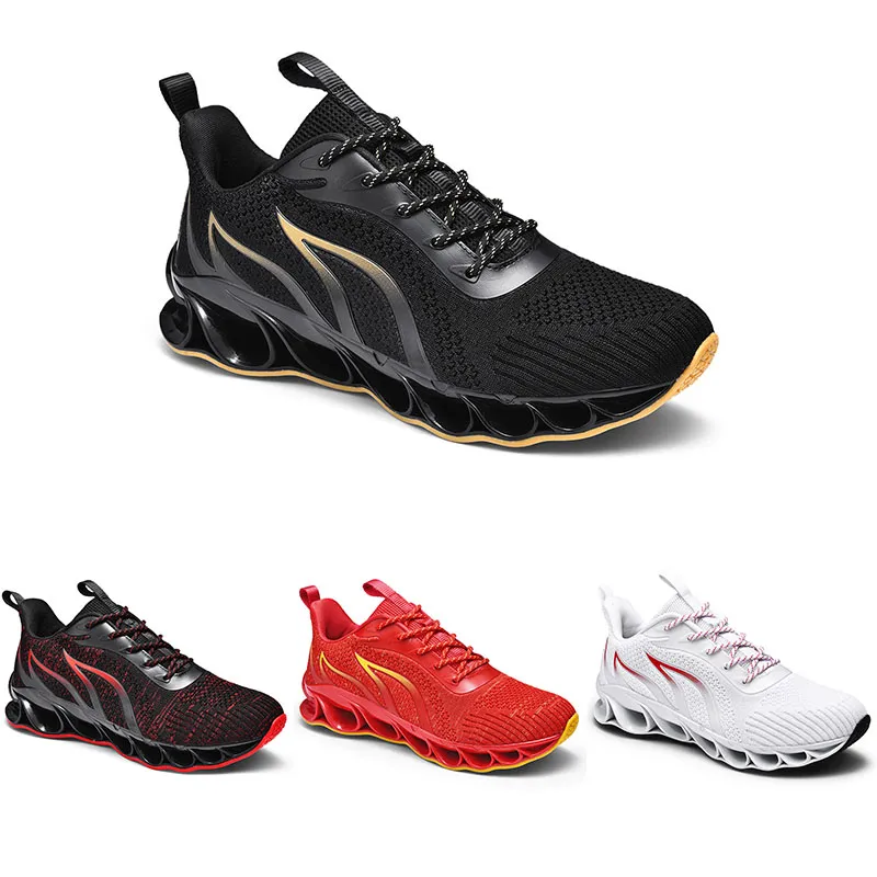 Hurtownie Buty Bierniające Brand Dla Mężczyzn Ogień Czerwony Czarny Złoto Hodowane Ostrze Moda Casual Męskie Trenerzy Odkryty Sporty Sneakers