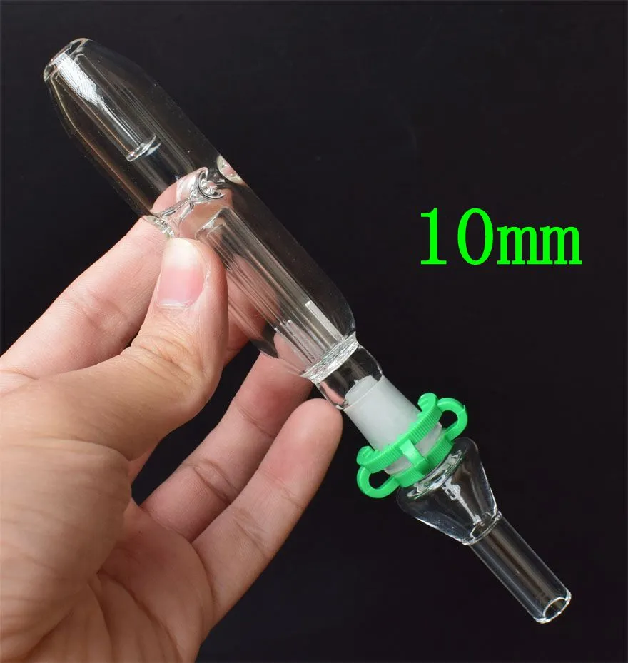 Livraison rapide! Mini Nectar Collector Pipes En Verre Avec 10mm 14mm 18mm Titane Pointe Quartz Pointe Huile Rig Concentré Dab Paille pour Bong En Verre