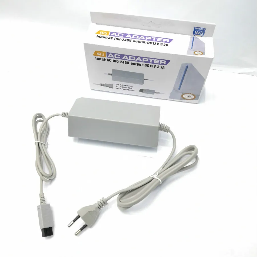 US US Plug Plug Pluct AC 100-240V محول مزود الطاقة الجدار المنزلي لـ Nintendo Wii Gamepad Controller