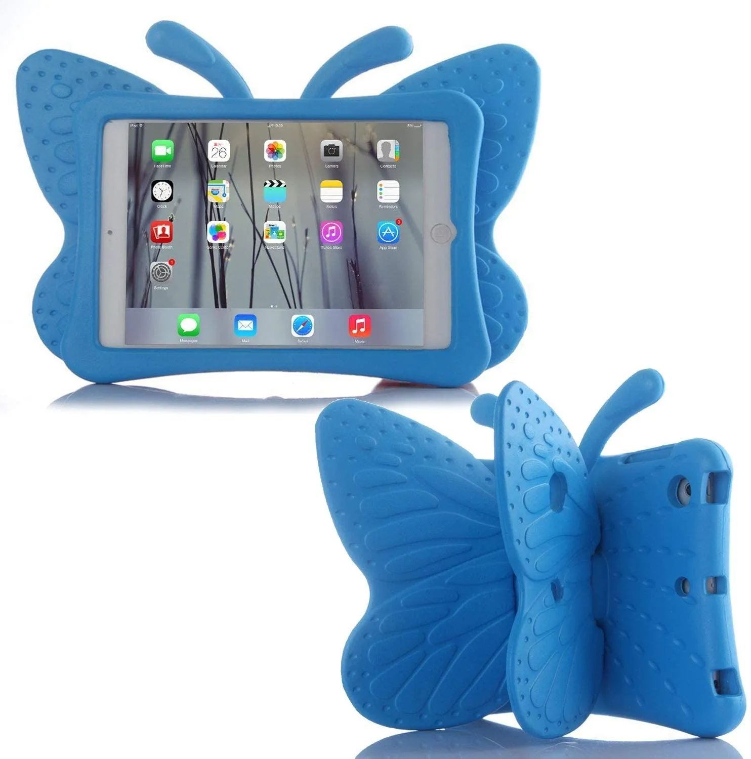 JGY Fire HD 8 Kids Tablet 10th Gen 2020 2022 Pretty Butterfly Case For Kids Girl EVA Foam Full Cover Fire HD 8 Plus Tablet Kids Case With Stand Pencil Holder - View #2