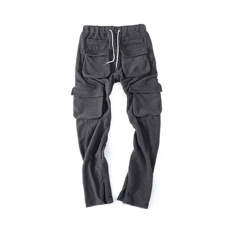 Autunno Inverno Streetwear Pantaloni cargo da uomo Tasche Pantaloni sportivi Pantaloni casual Pantaloni sportivi da jogging da uomo H1223 NKMB