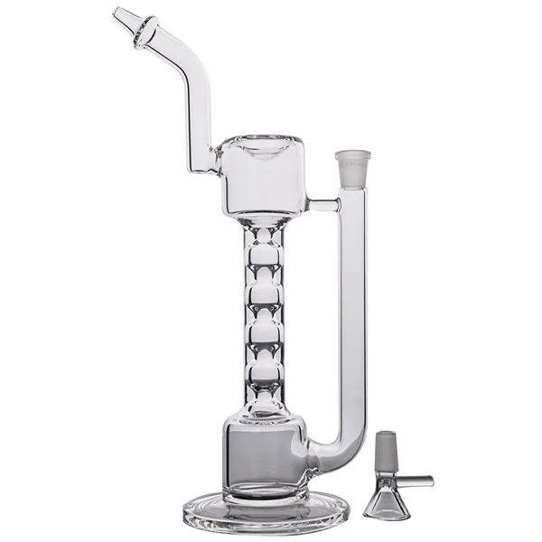 Hot koop bongs dikke clear bong beste zware dab rigs tube glazen waterpijp met kom gratis verzending