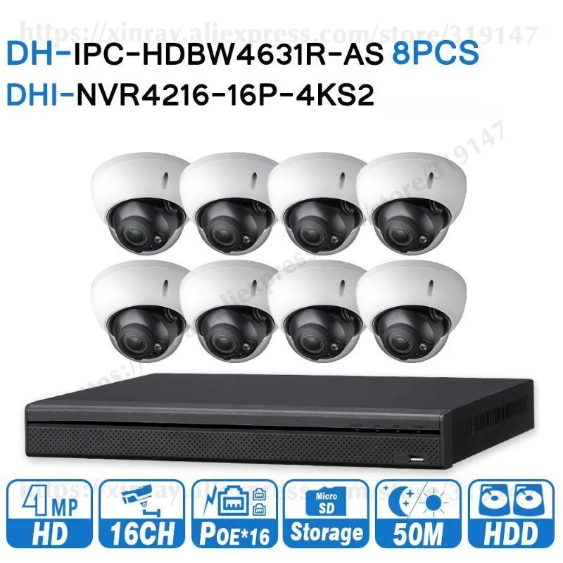 Zestawy kamer Wireless Dahua 6mp 16 + 8 System CCTV 8PCS IP IPC-HDBW4631R-AS 16POE 4K NVR NVR4216-16P-4KS2 Securveligance1