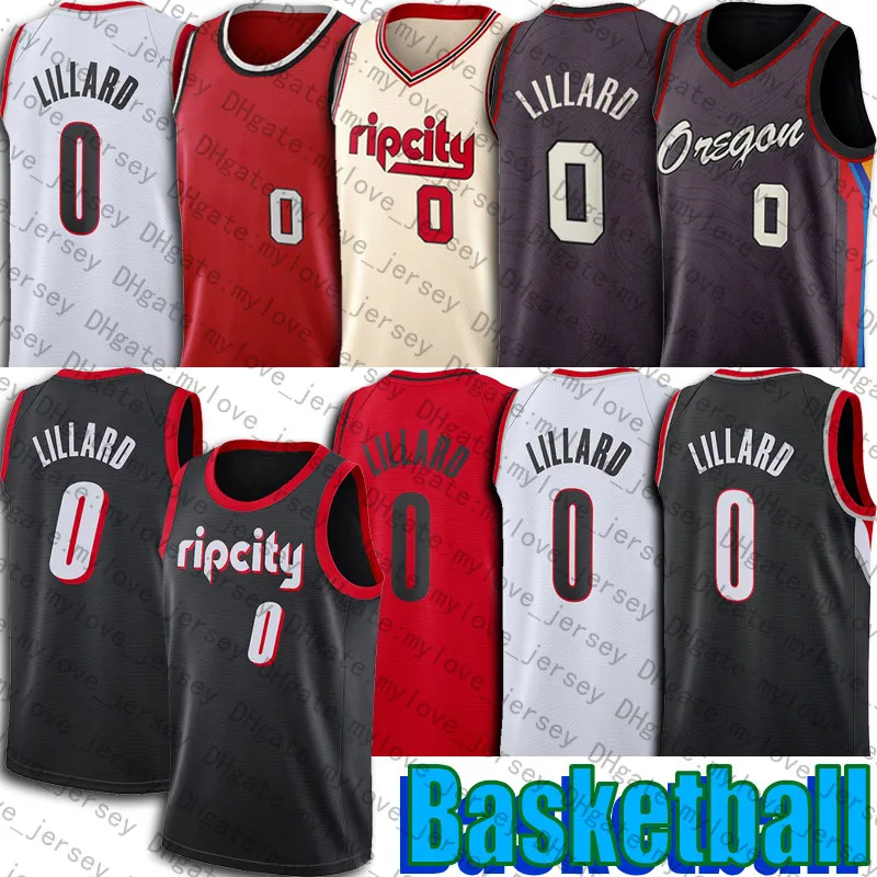 Koszulka Ropcity Damian 0 Lillard Basketball Oregon 2022 75th Anniversary Jerseys