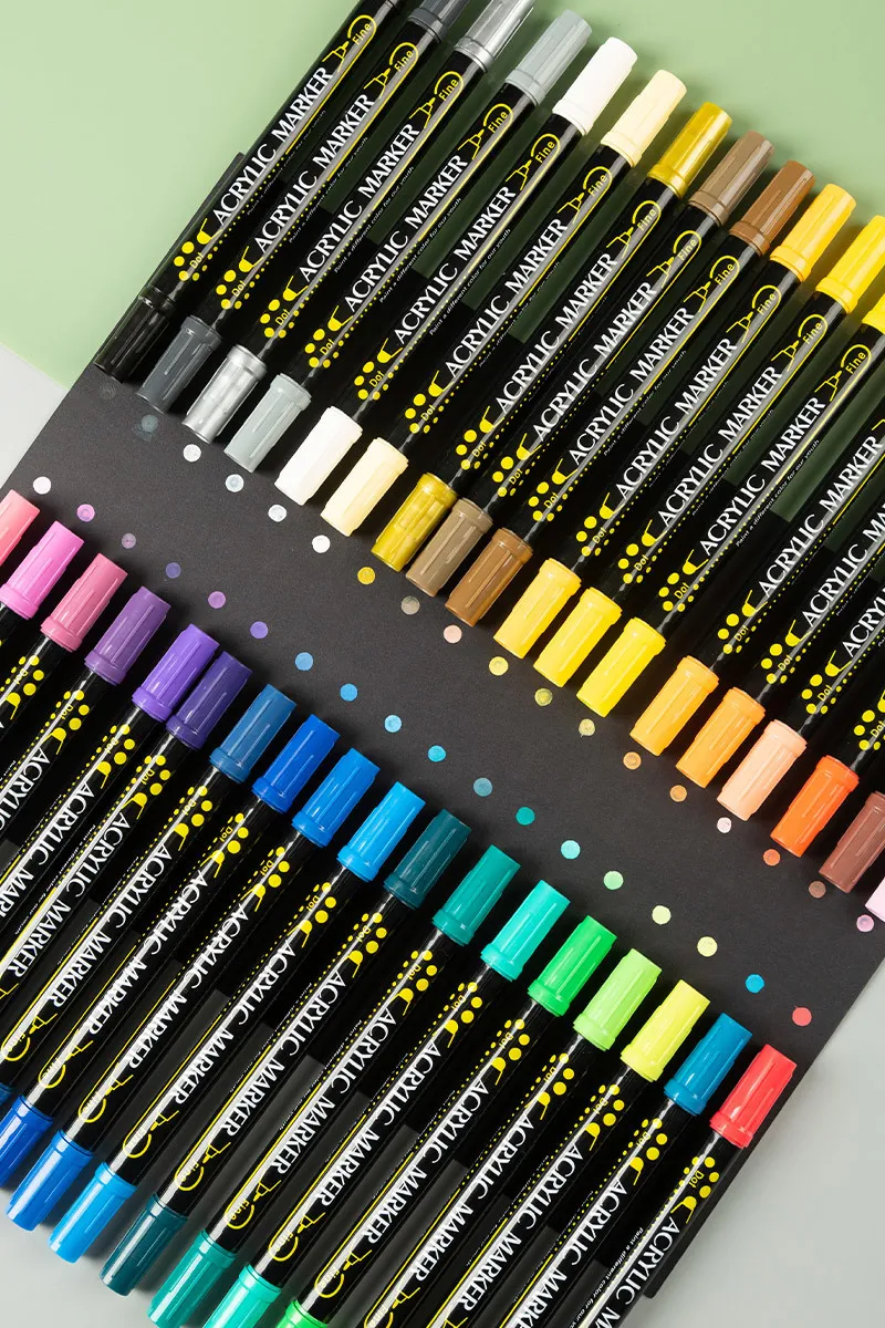 Paint Marker Pens Fine Tips Waterproof Art Permanent Oil Based DIY Craft Decor (Silver - View #5