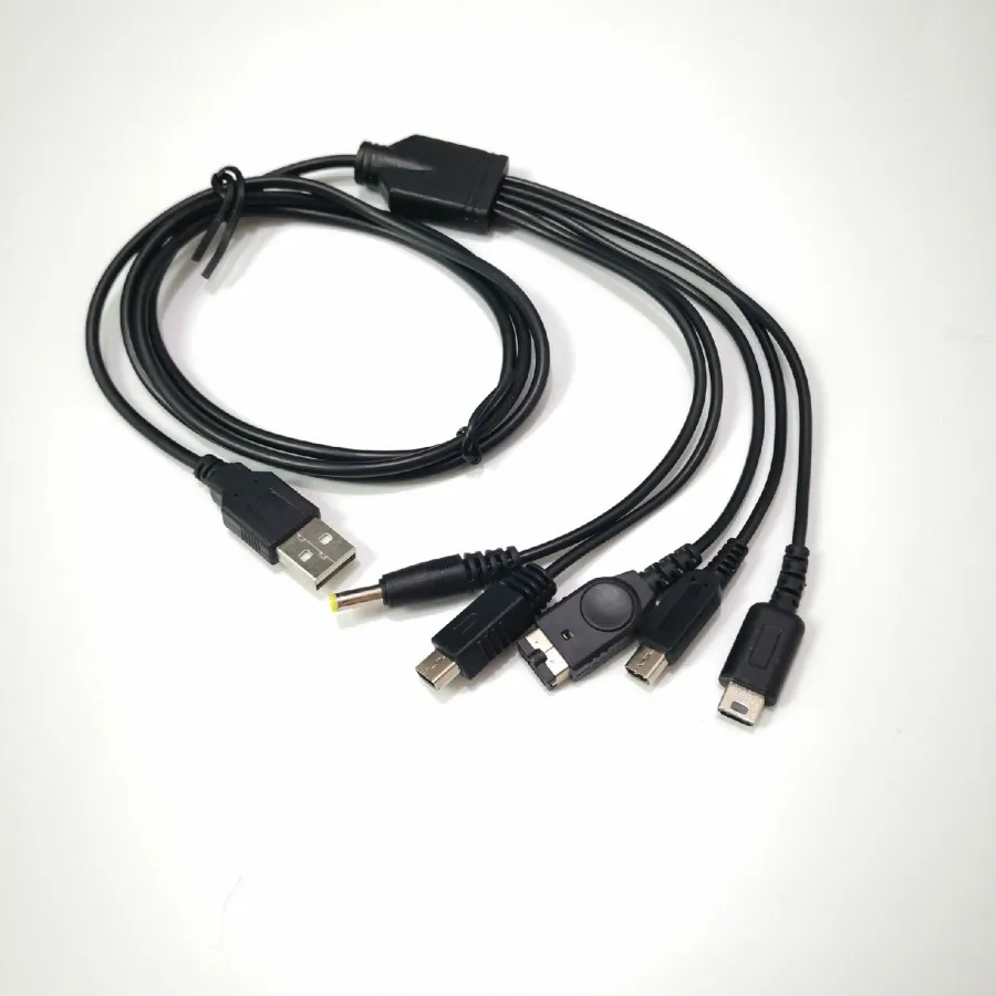 USB-кабель для зарядки 5 в 1, зарядное устройство для GBA SP Wii U 3DS NDSL XL DSI PSP