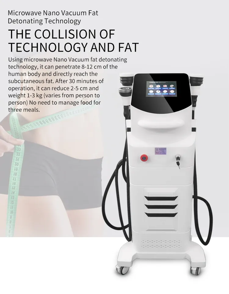 RF Body Shaping Instrument Microwave Nano Vacuum Fat Crushing Weight Loss Negative Pressure Physiotherapy Body Slimming Machine