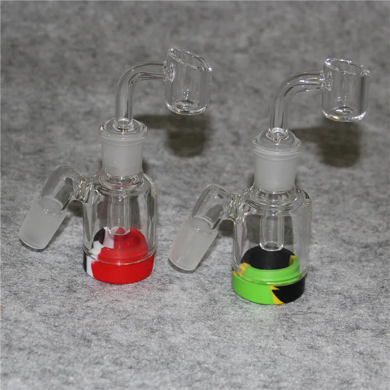 Cendrier narguilé verre Bong 14mm 18mm 90 degrés cendrier mâle clair pour fumer des conduites d'eau Heady Dab plates-formes pétrolières