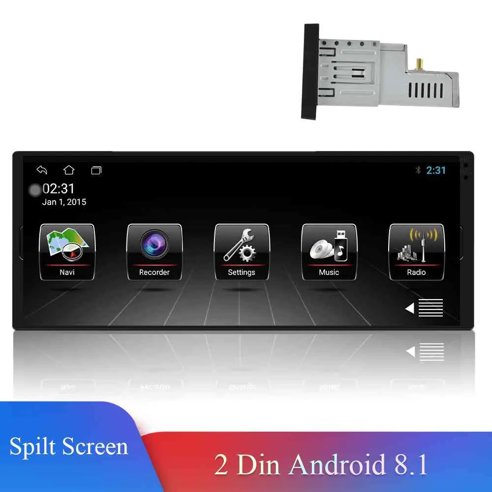 Reproductor Multimedia Android 1 Din para coche, pantalla táctil de 6,9 pulgadas, Bluetooth, autorradio, vídeo estéreo, GPS, WiFi, Radio Universal para coche 1Din